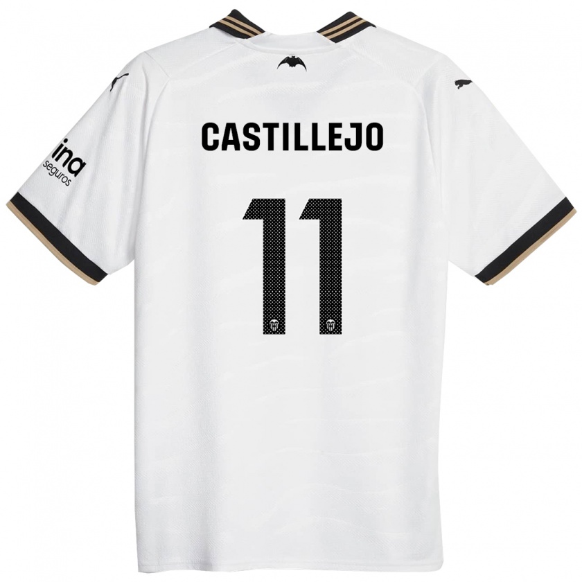 Kandiny Kinder Samu Castillejo #11 Weiß Heimtrikot Trikot 2023/24 T-Shirt Österreich