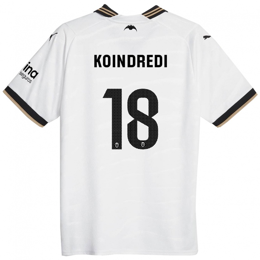 Kandiny Niño Camiseta Koba Koindredi #18 Blanco 1ª Equipación 2023/24 La Camisa