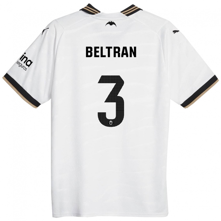 Kandiny Niño Camiseta Bea Beltran #3 Blanco 1ª Equipación 2023/24 La Camisa