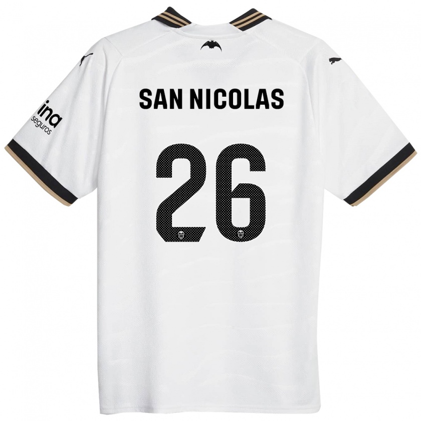 Kandiny Niño Camiseta Olga San Nicolas #26 Blanco 1ª Equipación 2023/24 La Camisa