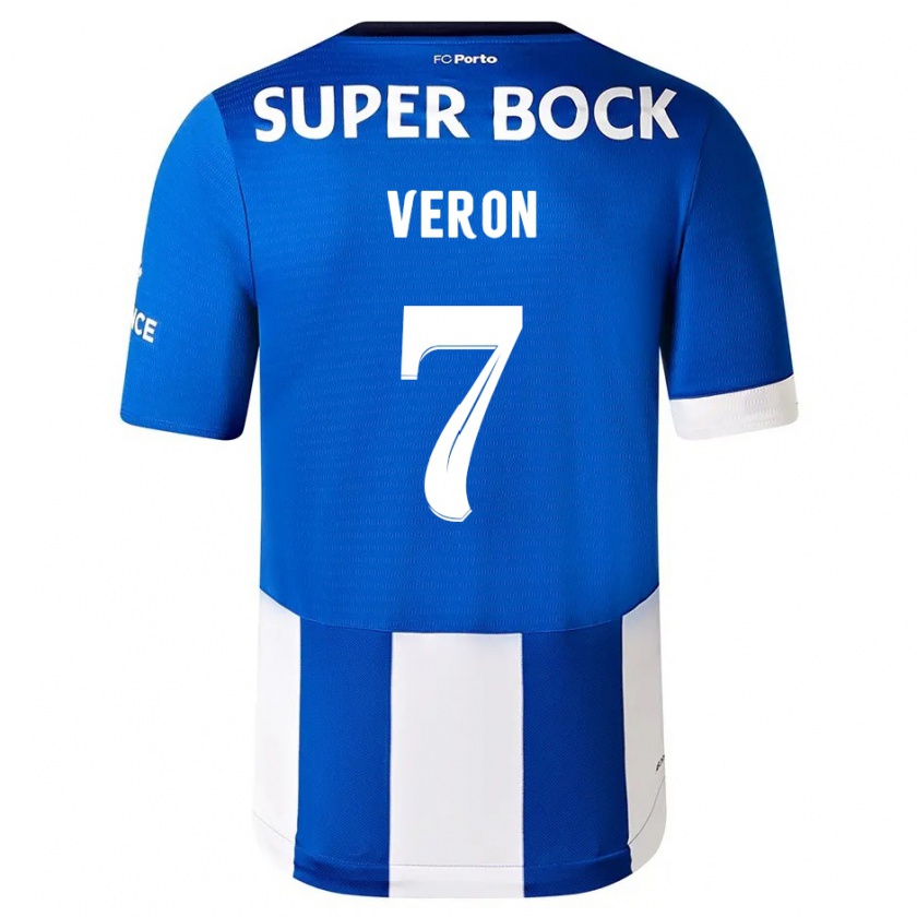 Kandiny Kinder Gabriel Veron #7 Blau Weiss Heimtrikot Trikot 2023/24 T-Shirt Österreich