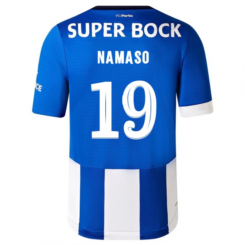 Kandiny Bambino Maglia Danny Namaso #19 Blu Bianco Kit Gara Home 2023/24 Maglietta