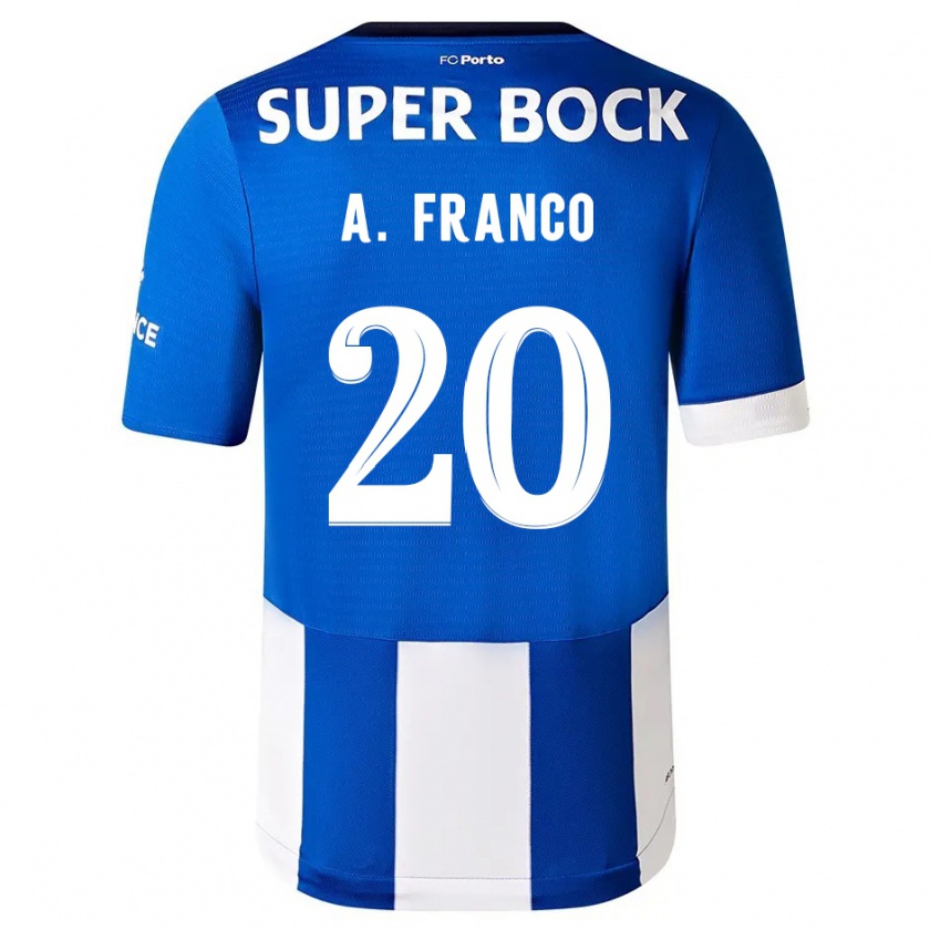 Kandiny Kinder André Franco #20 Blau Weiss Heimtrikot Trikot 2023/24 T-Shirt Österreich