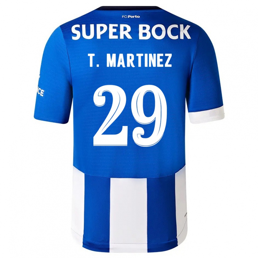 Kandiny Bambino Maglia Toni Martínez #29 Blu Bianco Kit Gara Home 2023/24 Maglietta