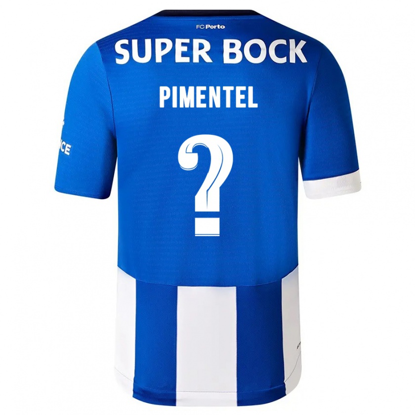 Kandiny Kinderen Eric Pimentel #0 Blauw Wit Thuisshirt Thuistenue 2023/24 T-Shirt België