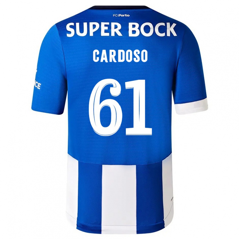 Kandiny Kinderen Ivan Cardoso #61 Blauw Wit Thuisshirt Thuistenue 2023/24 T-Shirt België