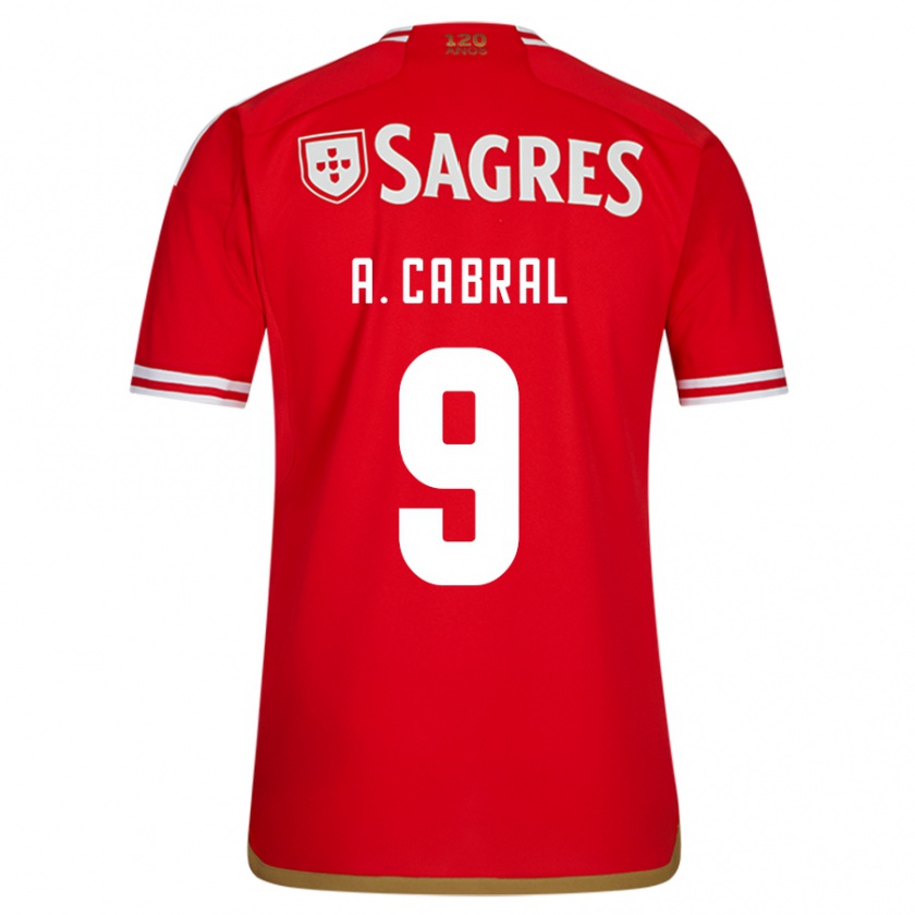 Kandiny Niño Camiseta Arthur Cabral #9 Rojo 1ª Equipación 2023/24 La Camisa