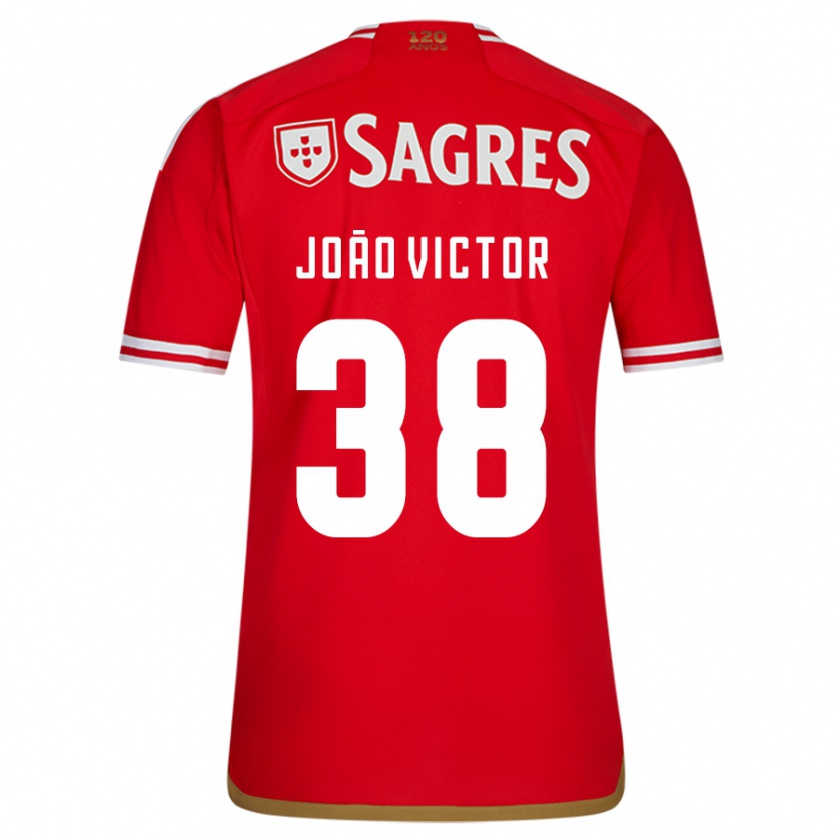 Kandiny Niño Camiseta João Victor #38 Rojo 1ª Equipación 2023/24 La Camisa