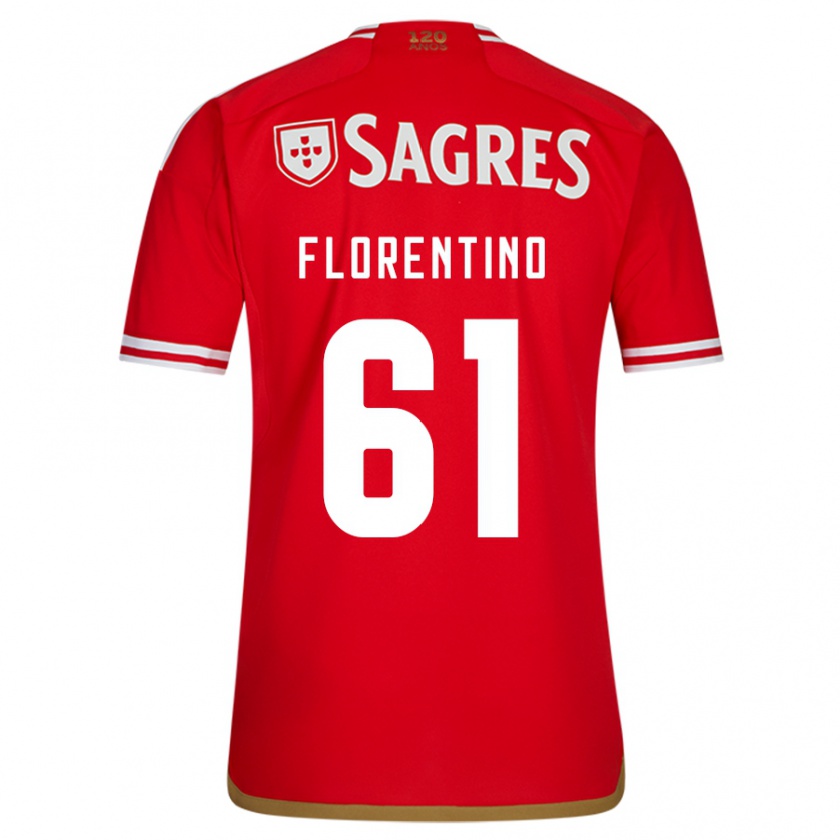 Kandiny Niño Camiseta Florentino #61 Rojo 1ª Equipación 2023/24 La Camisa