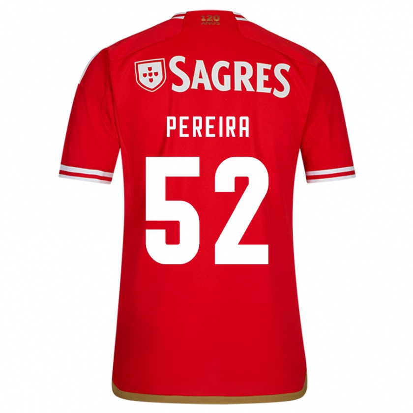 Kandiny Kinderen Henrique Pereira #52 Rood Thuisshirt Thuistenue 2023/24 T-Shirt België