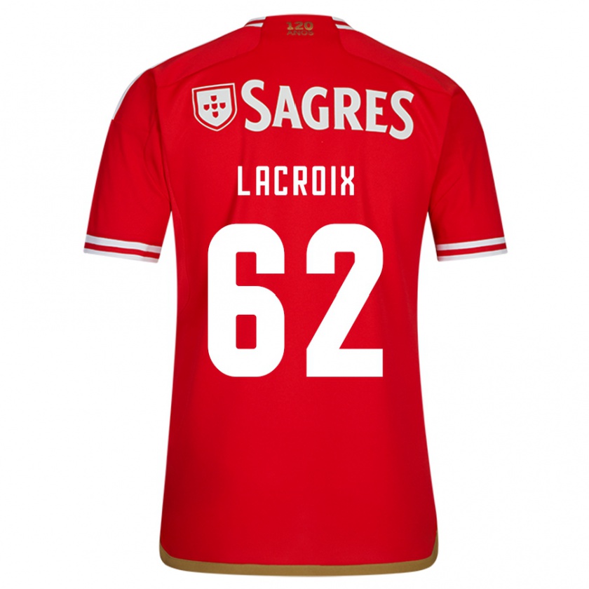 Kandiny Bambino Maglia Lenny Lacroix #62 Rosso Kit Gara Home 2023/24 Maglietta