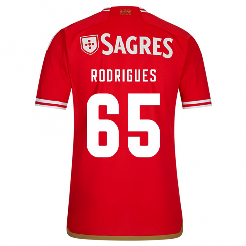 Kandiny Bambino Maglia Rafael Rodrigues #65 Rosso Kit Gara Home 2023/24 Maglietta