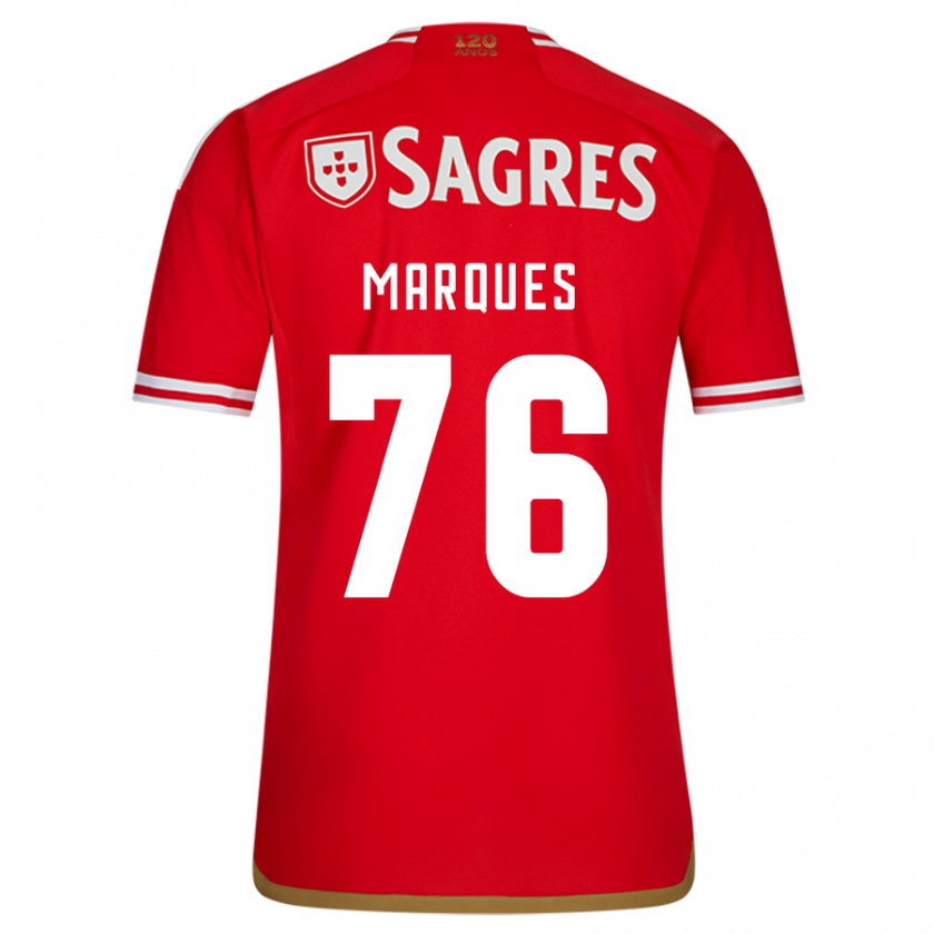 Kandiny Kinderen Gustavo Marques #76 Rood Thuisshirt Thuistenue 2023/24 T-Shirt België