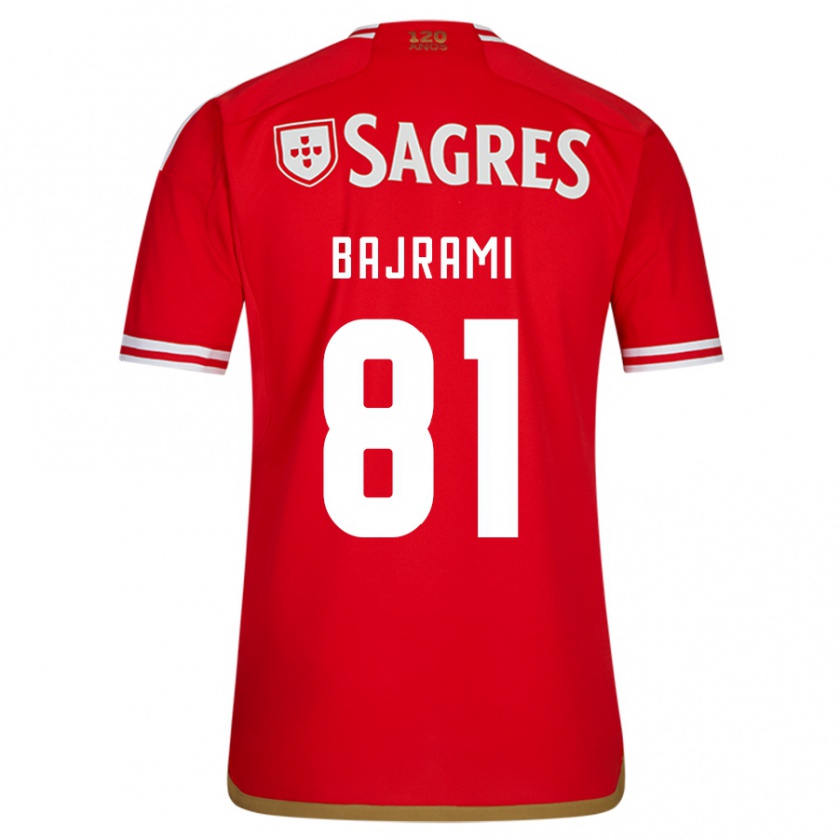 Kandiny Kinderen Adrian Bajrami #81 Rood Thuisshirt Thuistenue 2023/24 T-Shirt België