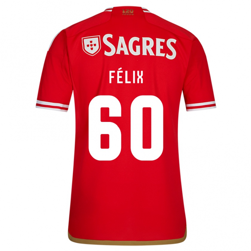 Kandiny Bambino Maglia Nuno Félix #60 Rosso Kit Gara Home 2023/24 Maglietta