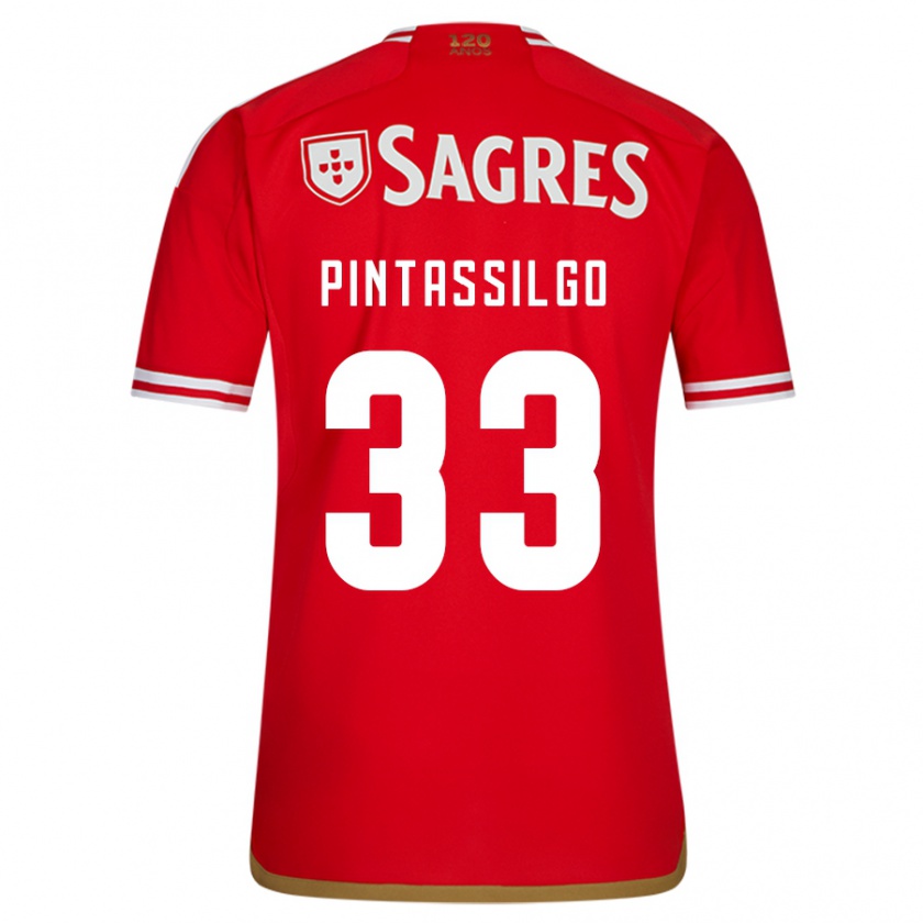 Kandiny Kinderen Lara Pintassilgo #33 Rood Thuisshirt Thuistenue 2023/24 T-Shirt België