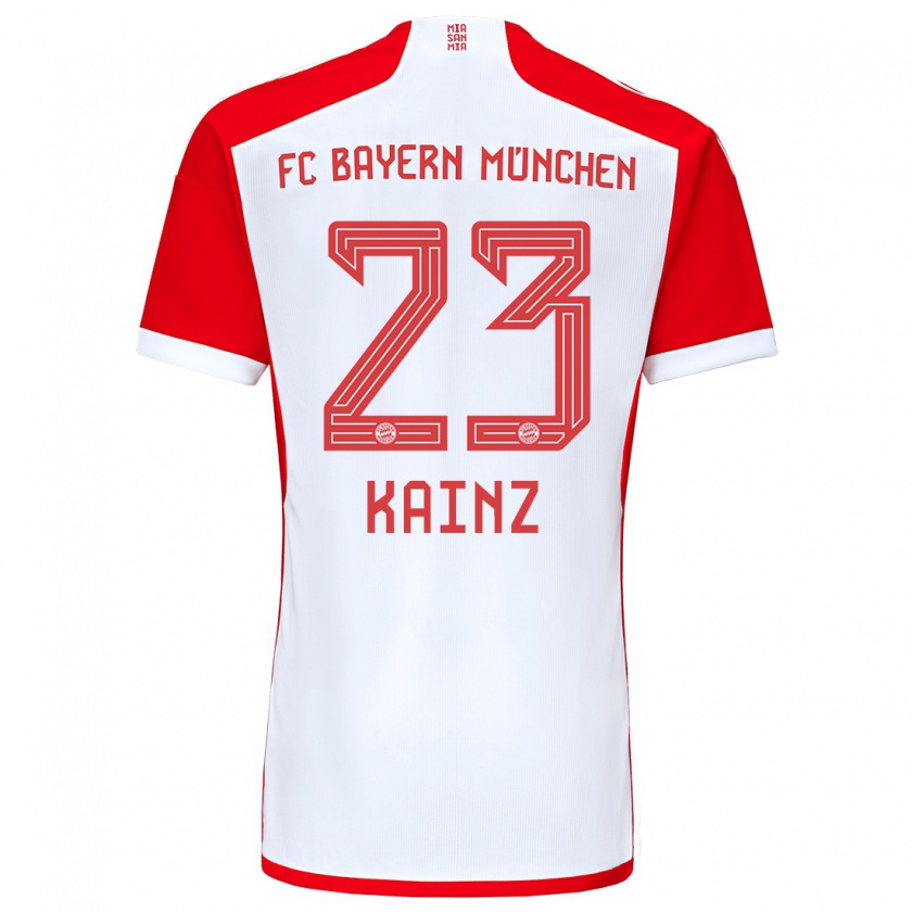 Kandiny Kinder Manuel Kainz #23 Rot-Weiss Heimtrikot Trikot 2023/24 T-Shirt Österreich