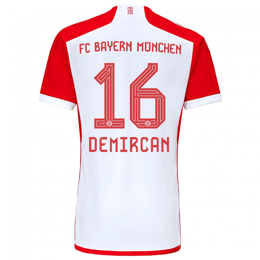 Kandiny Kinderen Emirhan Demircan #16 Rood Wit Thuisshirt Thuistenue 2023/24 T-Shirt België