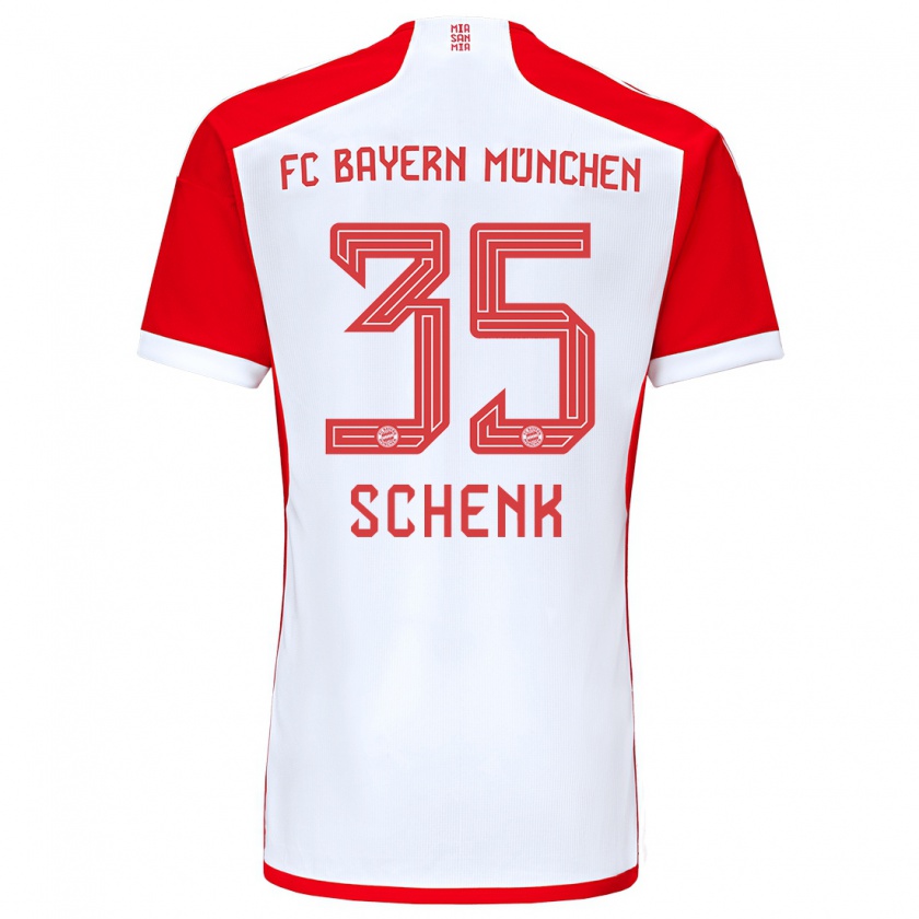 Kandiny Bambino Maglia Johannes Schenk #35 Rosso Bianco Kit Gara Home 2023/24 Maglietta