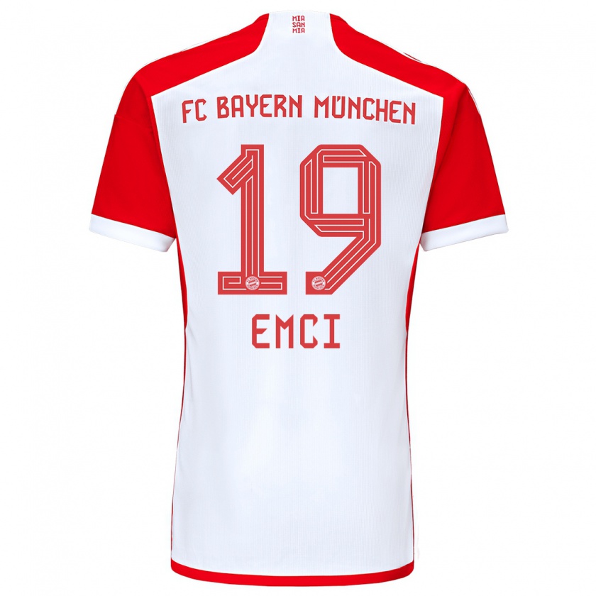 Kandiny Kinderen Ben Emci #19 Rood Wit Thuisshirt Thuistenue 2023/24 T-Shirt België