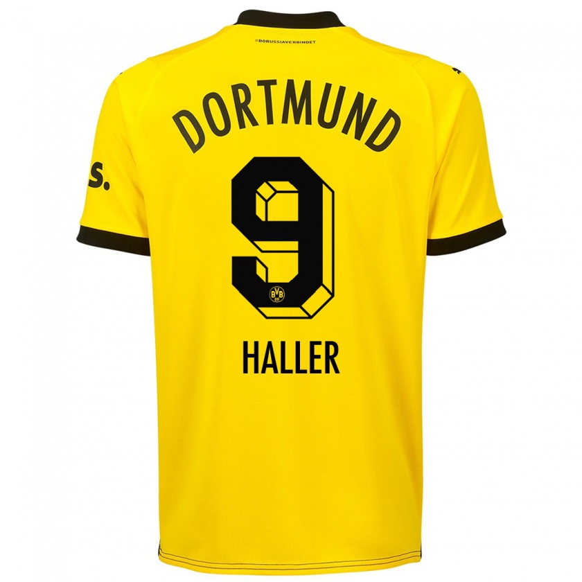 Kandiny Niño Camiseta Sébastien Haller #9 Amarillo 1ª Equipación 2023/24 La Camisa