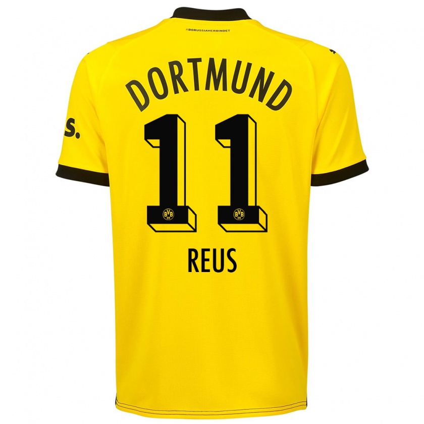 Kandiny Niño Camiseta Marco Reus #11 Amarillo 1ª Equipación 2023/24 La Camisa