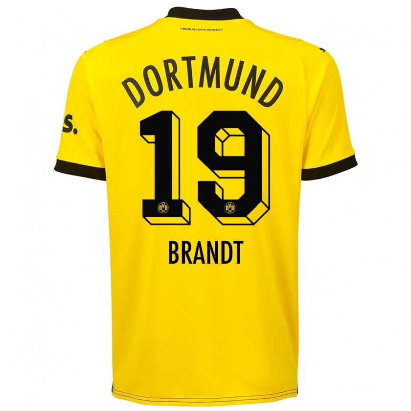 Kandiny Bambino Maglia Julian Brandt #19 Giallo Kit Gara Home 2023/24 Maglietta