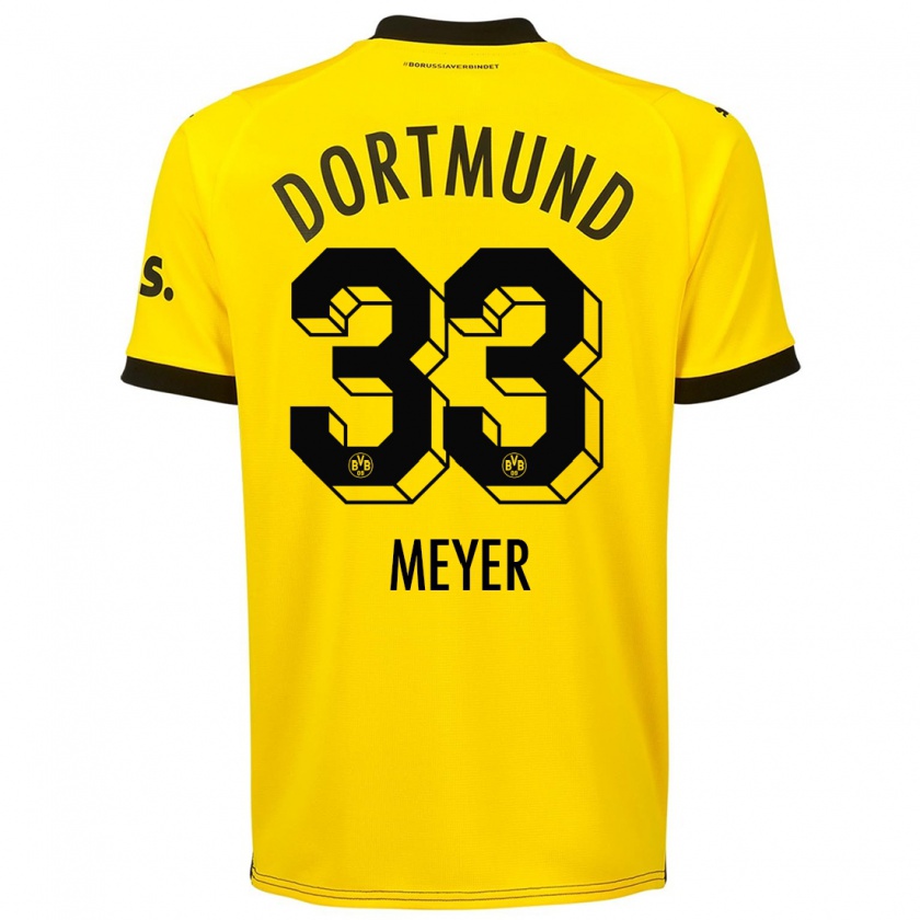 Kandiny Niño Camiseta Alexander Meyer #33 Amarillo 1ª Equipación 2023/24 La Camisa