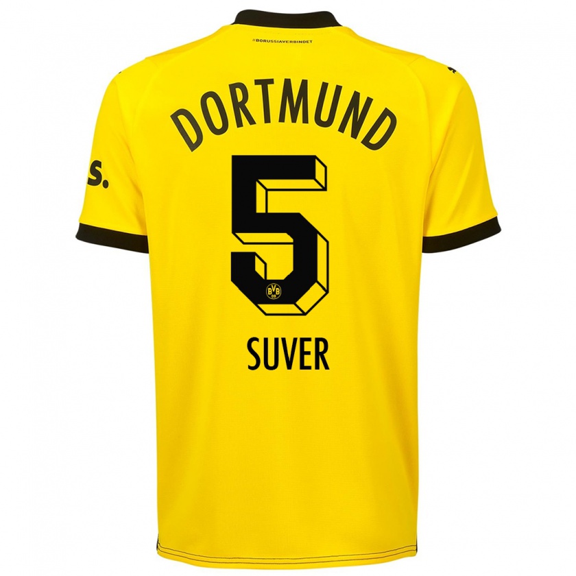 Kandiny Bambino Maglia Mario Suver #5 Giallo Kit Gara Home 2023/24 Maglietta