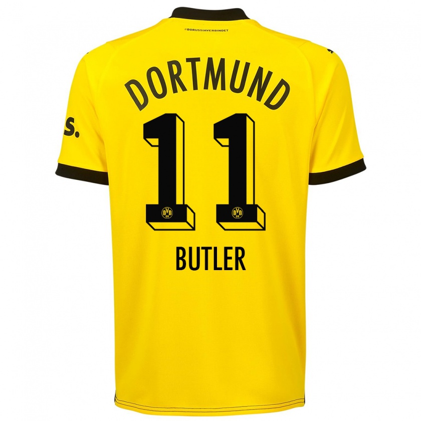 Kandiny Kinderen Justin Butler #11 Geel Thuisshirt Thuistenue 2023/24 T-Shirt België