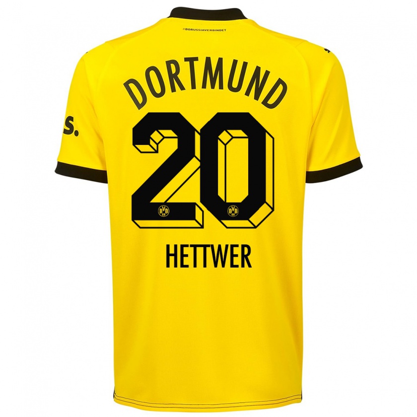 Kandiny Niño Camiseta Julian Hettwer #20 Amarillo 1ª Equipación 2023/24 La Camisa