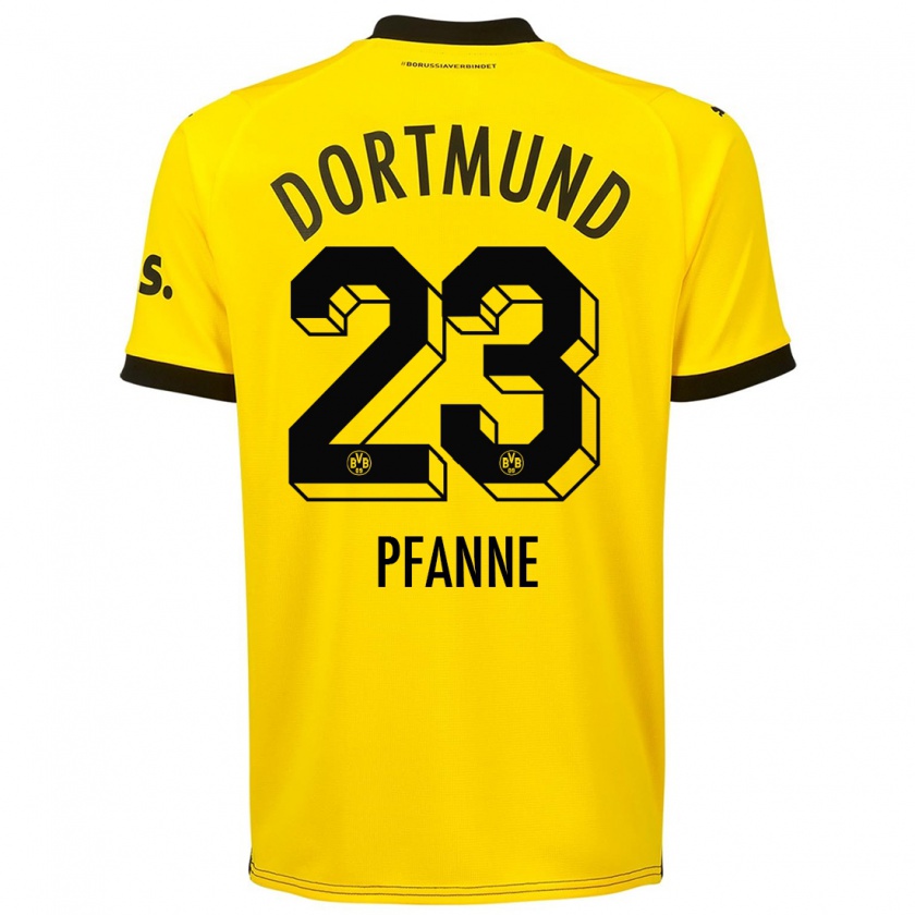 Kandiny Niño Camiseta Franz Pfanne #23 Amarillo 1ª Equipación 2023/24 La Camisa