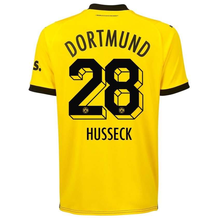 Kandiny Kinder Jonah Husseck #28 Gelb Heimtrikot Trikot 2023/24 T-Shirt Österreich