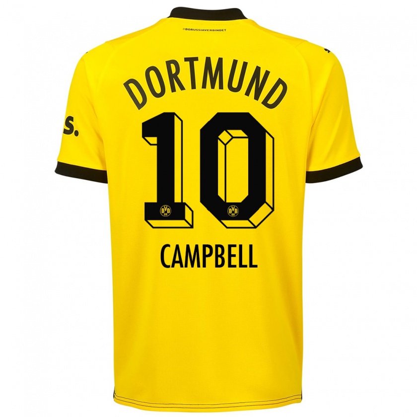 Kandiny Niño Camiseta Cole Campbell #10 Amarillo 1ª Equipación 2023/24 La Camisa