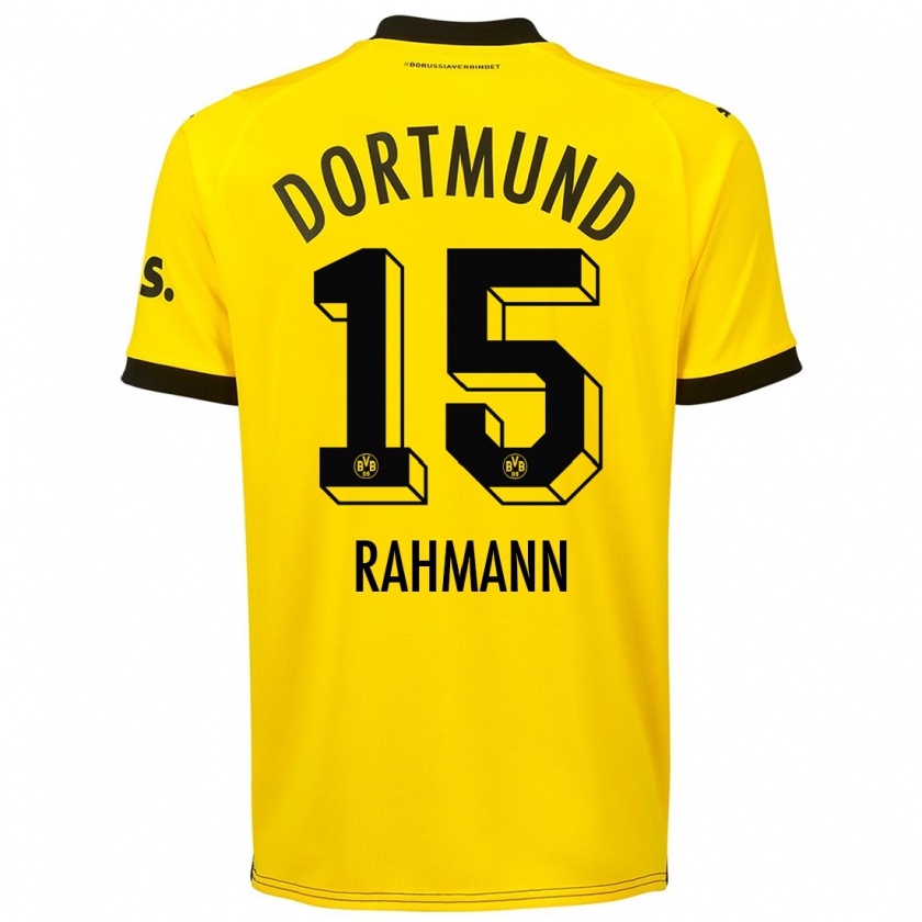 Kandiny Kinderen Luke Rahmann #15 Geel Thuisshirt Thuistenue 2023/24 T-Shirt België