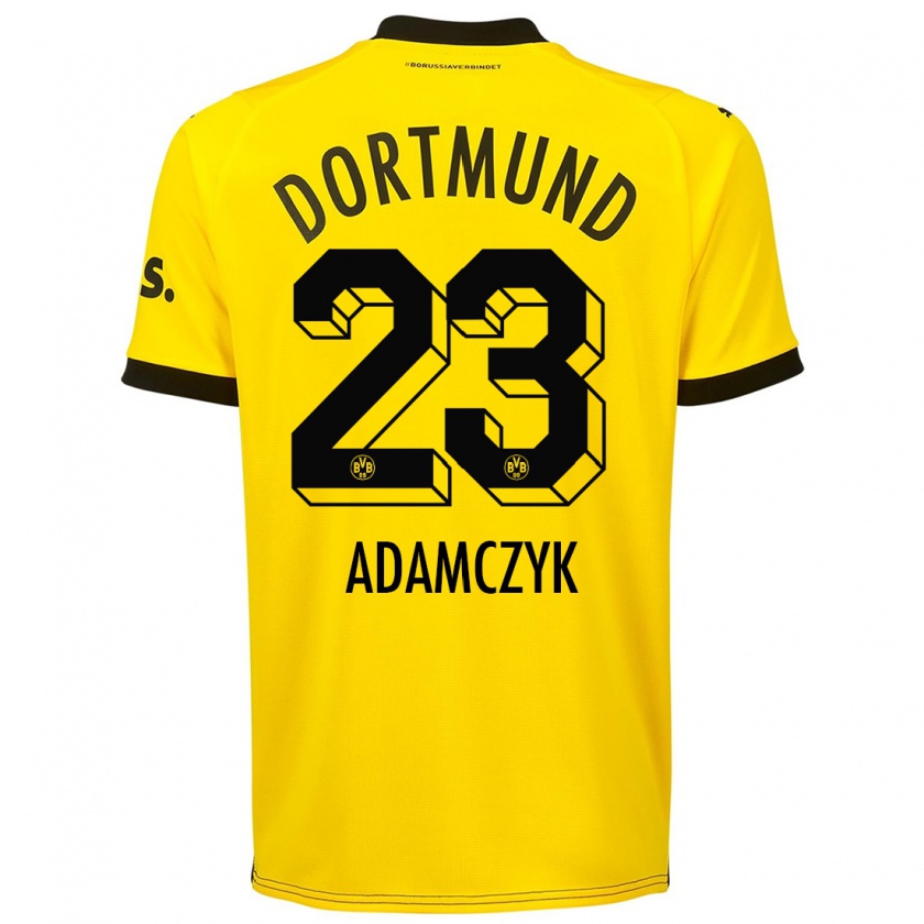 Kandiny Niño Camiseta Nico Adamczyk #23 Amarillo 1ª Equipación 2023/24 La Camisa