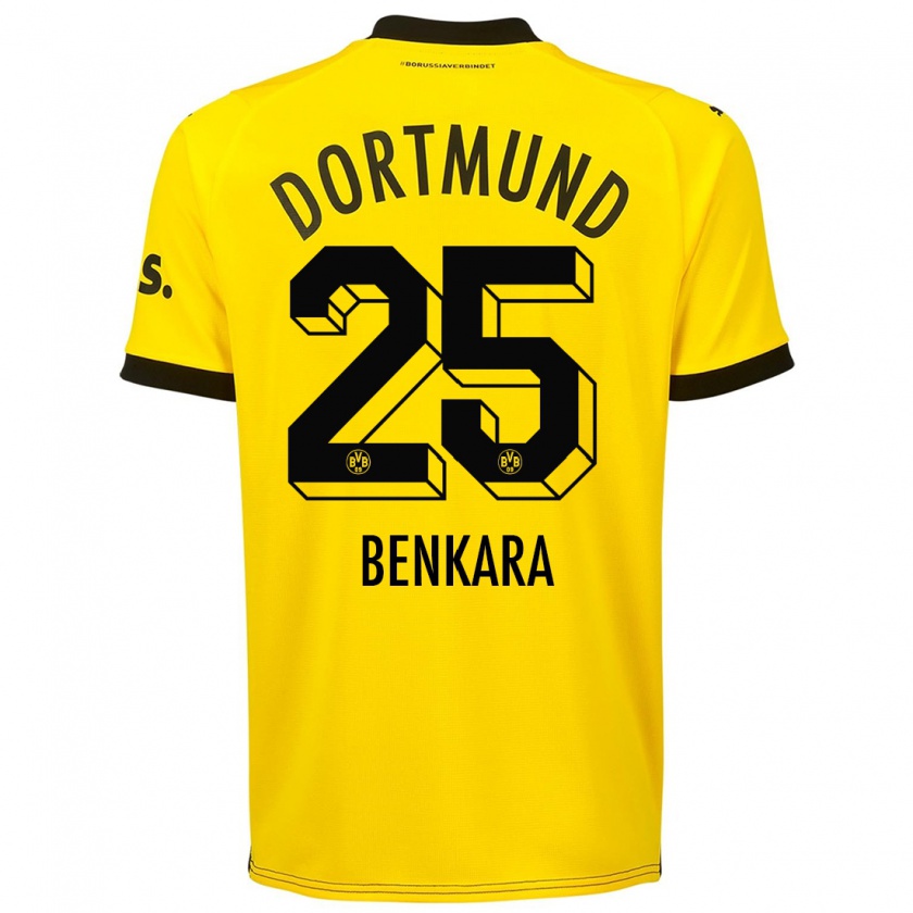 Kandiny Bambino Maglia Elias Benkara #25 Giallo Kit Gara Home 2023/24 Maglietta