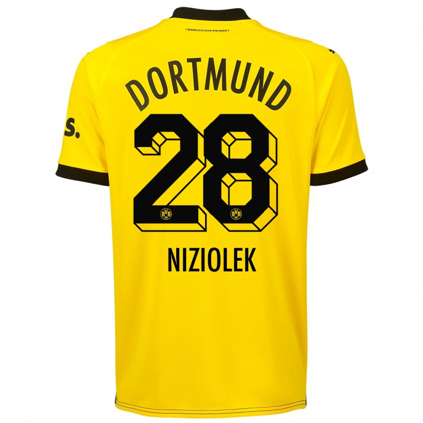 Kandiny Bambino Maglia Alex Niziolek #28 Giallo Kit Gara Home 2023/24 Maglietta