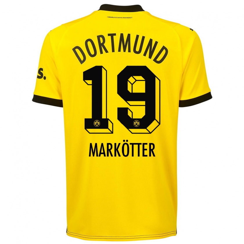 Kandiny Niño Camiseta Jonah Markötter #19 Amarillo 1ª Equipación 2023/24 La Camisa