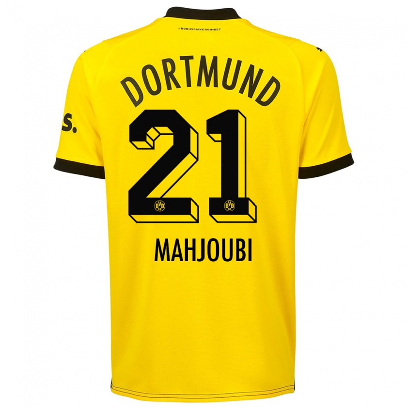 Kandiny Niño Camiseta Anas Mahjoubi #21 Amarillo 1ª Equipación 2023/24 La Camisa