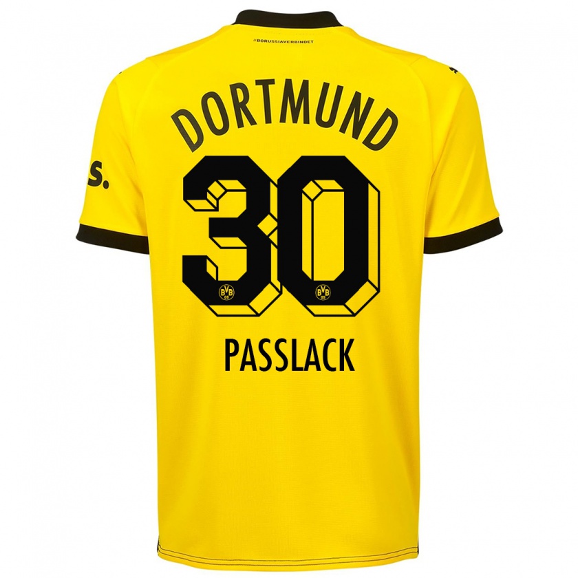 Kandiny Kinderen Felix Passlack #30 Geel Thuisshirt Thuistenue 2023/24 T-Shirt België