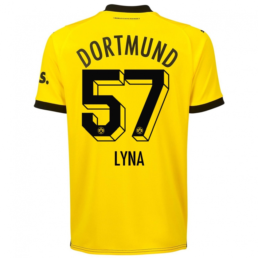 Kandiny Bambino Maglia Schwarz Lyna #57 Giallo Kit Gara Home 2023/24 Maglietta