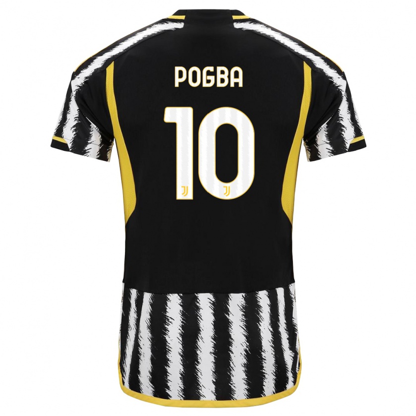 Kandiny Niño Camiseta Paul Pogba #10 Blanco Negro 1ª Equipación 2023/24 La Camisa