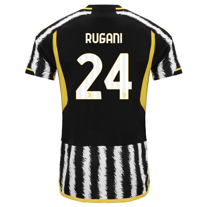 Kandiny Kinderen Daniele Rugani #24 Zwart Wit Thuisshirt Thuistenue 2023/24 T-Shirt België