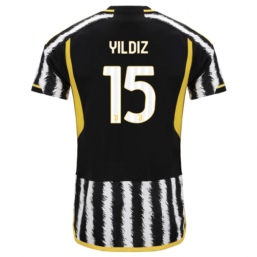 Kandiny Niño Camiseta Kenan Yildiz #0 Blanco Negro 1ª Equipación 2023/24 La Camisa