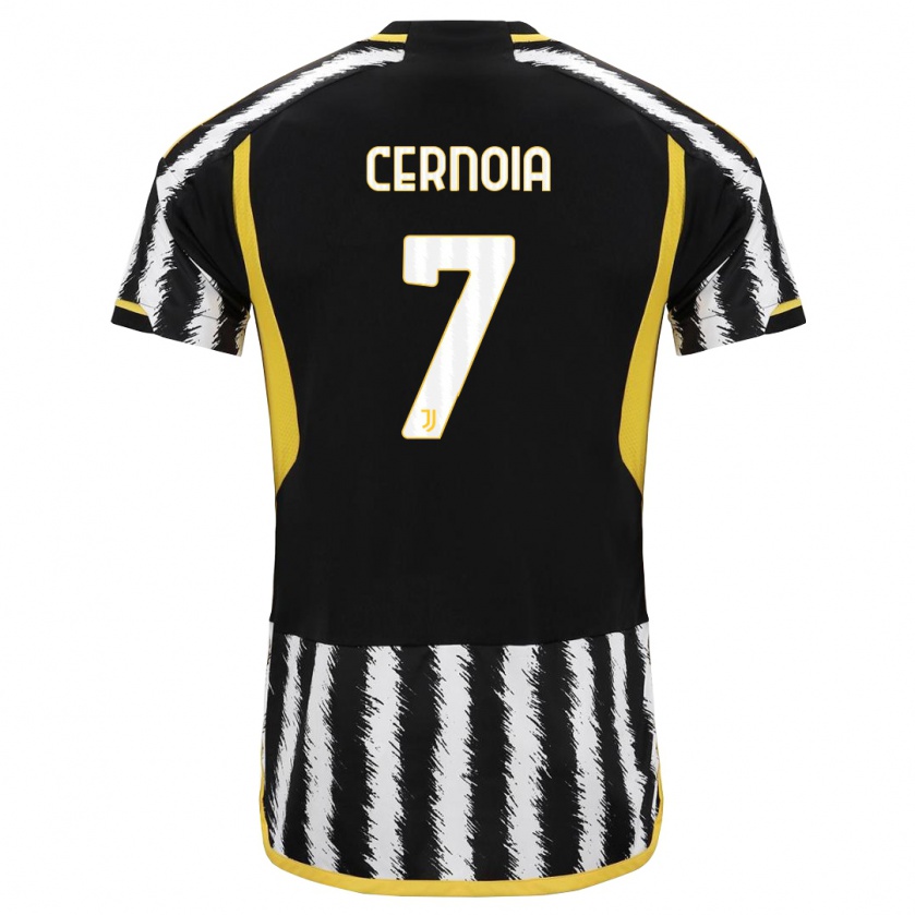 Kandiny Bambino Maglia Valentina Cernoia #7 Nero Bianco Kit Gara Home 2023/24 Maglietta