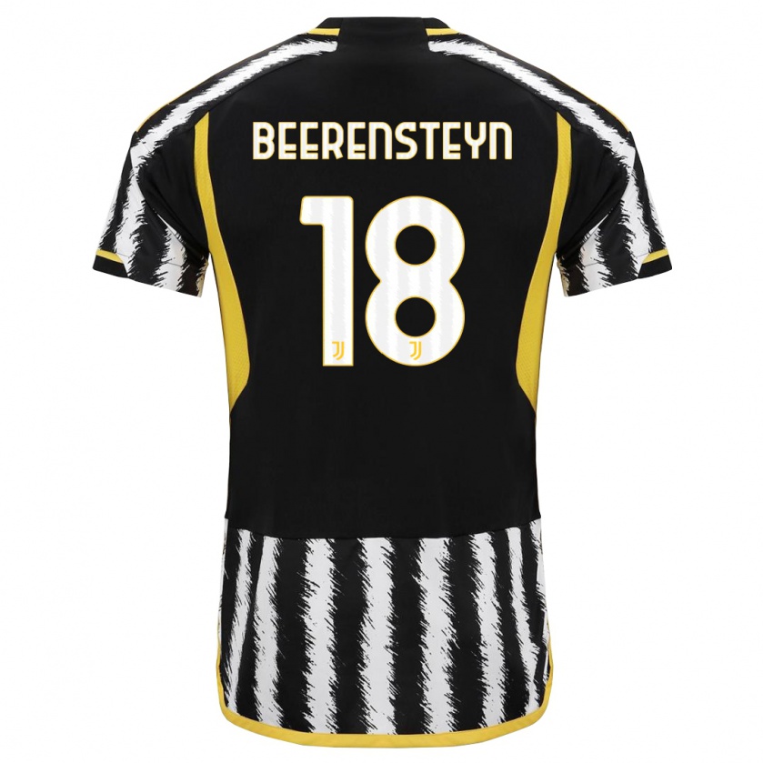 Kandiny Kinderen Lineth Beerensteyn #18 Zwart Wit Thuisshirt Thuistenue 2023/24 T-Shirt België