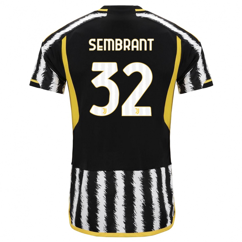 Kandiny Niño Camiseta Linda Sembrant #32 Blanco Negro 1ª Equipación 2023/24 La Camisa