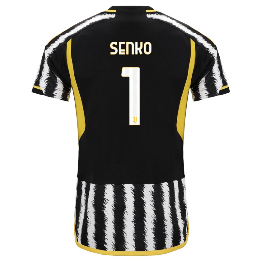 Kandiny Bambino Maglia Zsombor Senko #1 Nero Bianco Kit Gara Home 2023/24 Maglietta