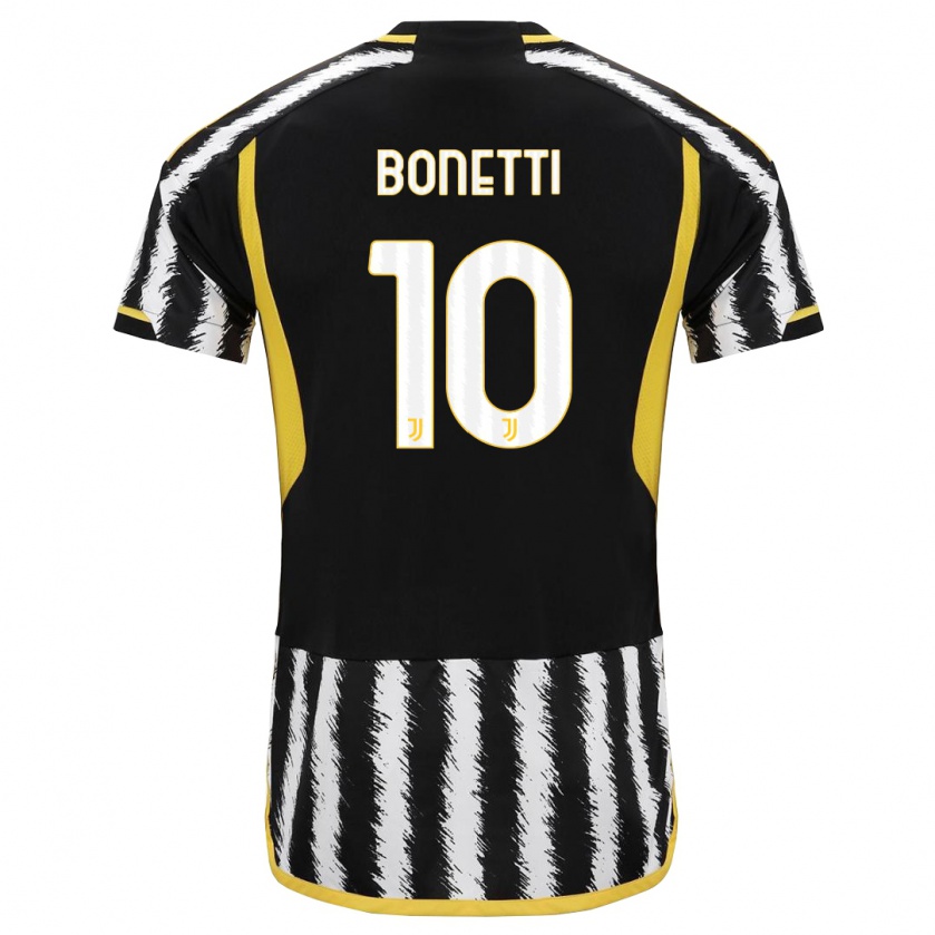 Kandiny Kinderen Andrea Bonetti #10 Zwart Wit Thuisshirt Thuistenue 2023/24 T-Shirt België